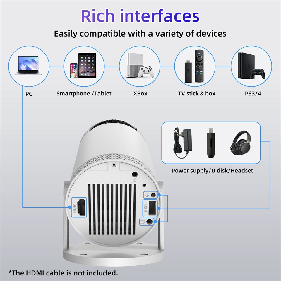 “VisionAura Home Projector” — Turn Any Wall Into a Stunning Visual Experience